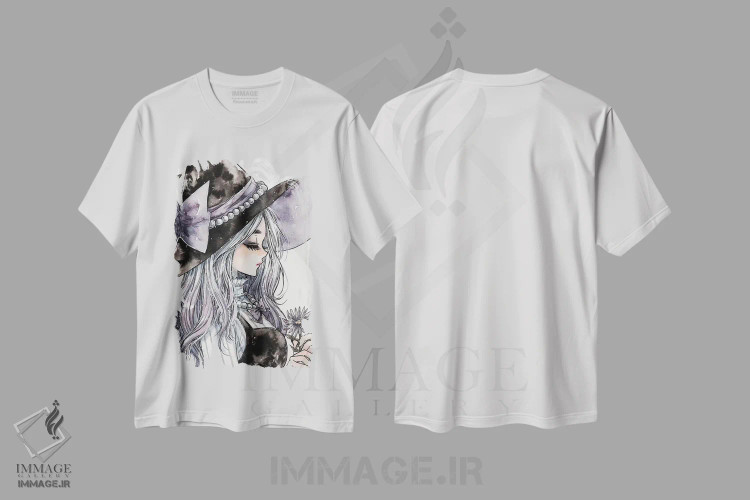 تیشرت سفید طرح دار جادوگر اسطوخودوس، انیمه اثر چریوکی | فروشگاه ایماژ