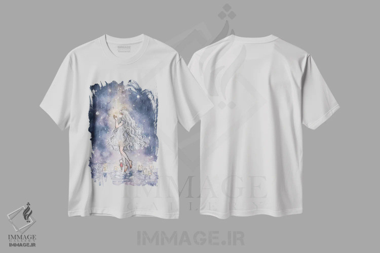 تیشرت سفید طرح دار او که مراقب ستارگان است، انیمه اثر چریوکی | immage.ir