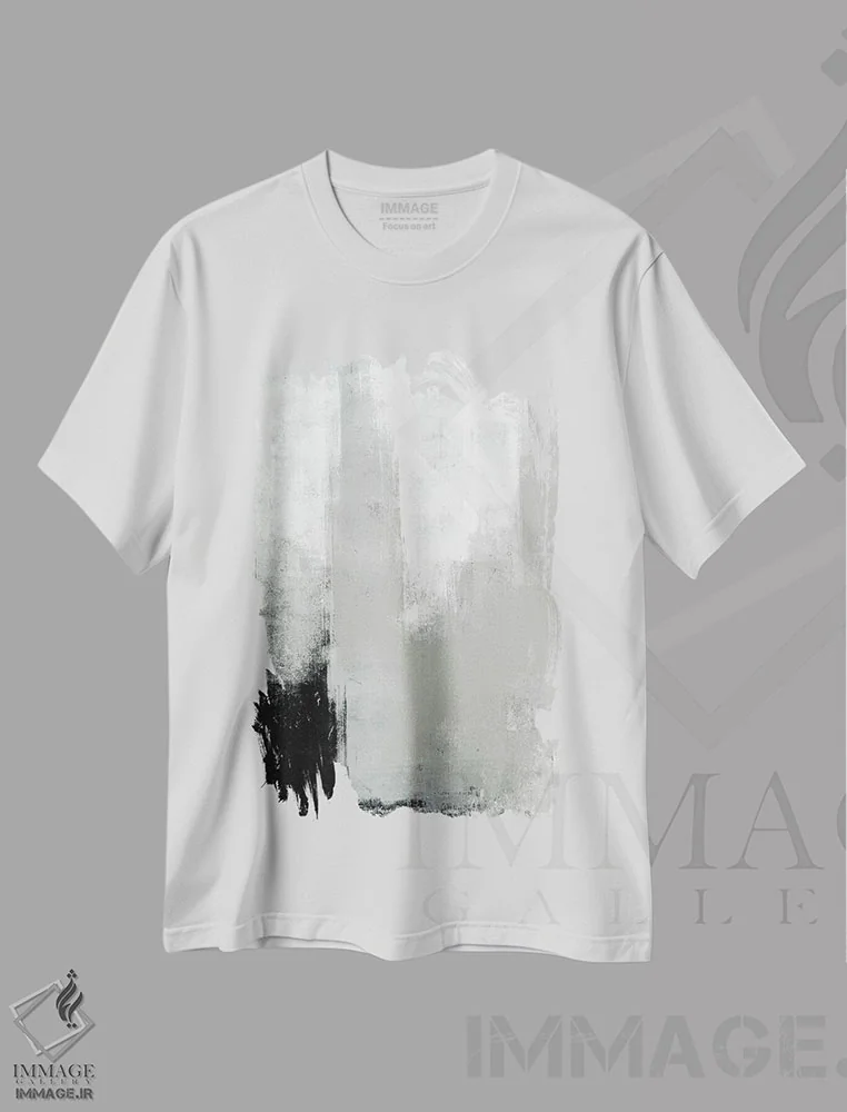 تیشرت سفید طرح دار به تاخیر افتاده اثر کارول لین تایس | immage.ir
