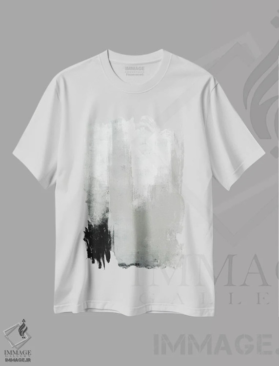 تیشرت سفید طرح دار به تاخیر افتاده اثر کارول لین تایس | immage.ir