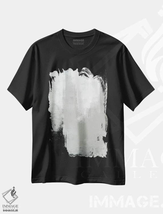 تیشرت مشکی طرح دار به تاخیر افتاده اثر کارول لین تایس | فروشگاه ایماژ