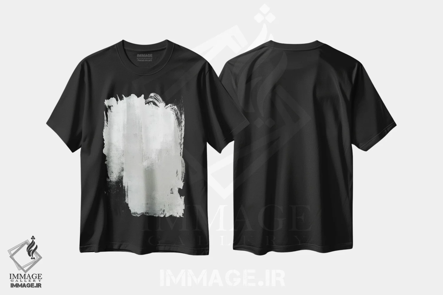 تیشرت مشکی طرح دار به تاخیر افتاده اثر کارول لین تایس | فروشگاه ایماژ