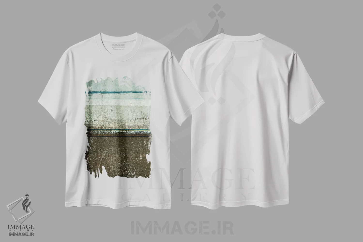 تیشرت سفید طرح دار دانلود شده اثر کارول لین تایس | فروشگاه ایماژ