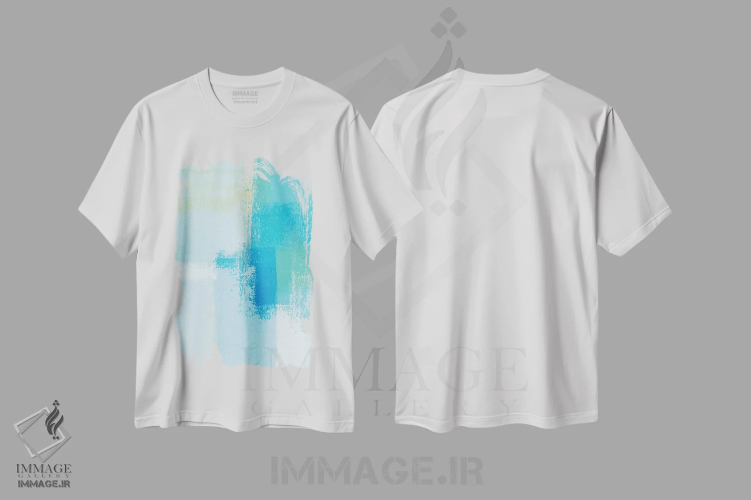 تیشرت سفید طرح دار شناور شدن اثر کارول لین تایس | فروشگاه ایماژ