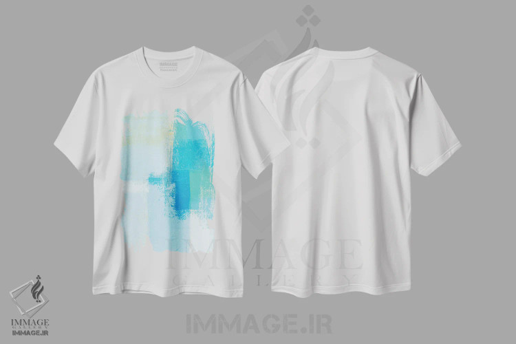 تیشرت سفید طرح دار شناور شدن اثر کارول لین تایس | فروشگاه ایماژ