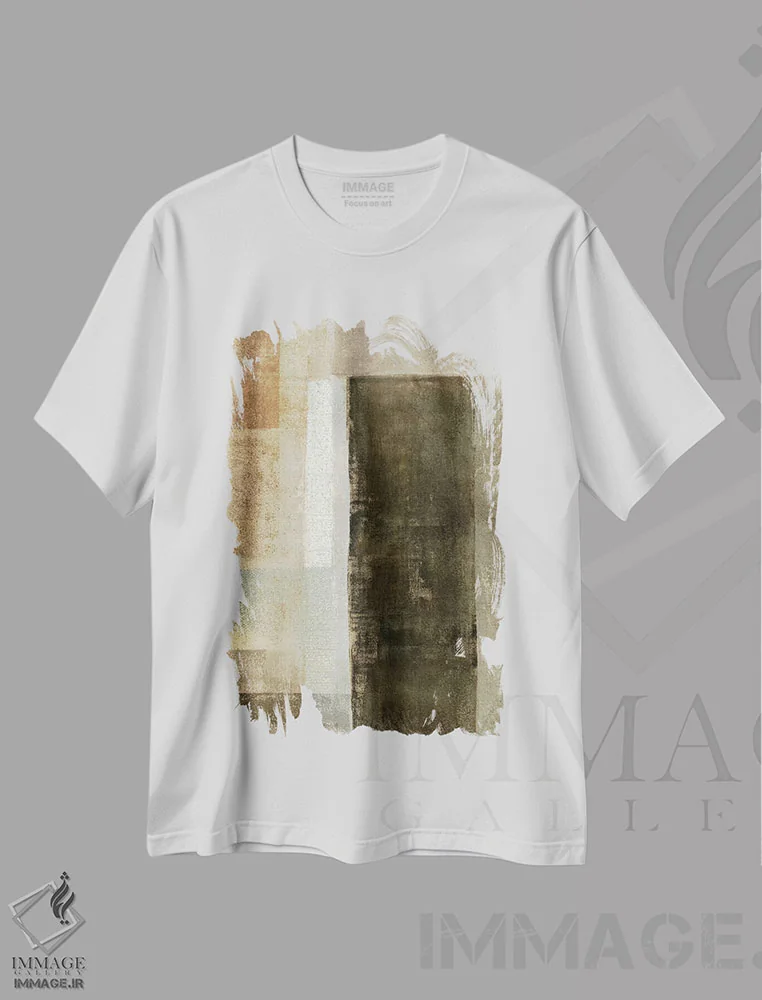 تیشرت سفید طرح دار آشکار اثر کارول لین تایس | فروشگاه ایماژ
