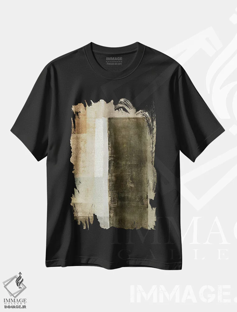 تیشرت مشکی طرح دار آشکار اثر کارول لین تایس | immage.ir