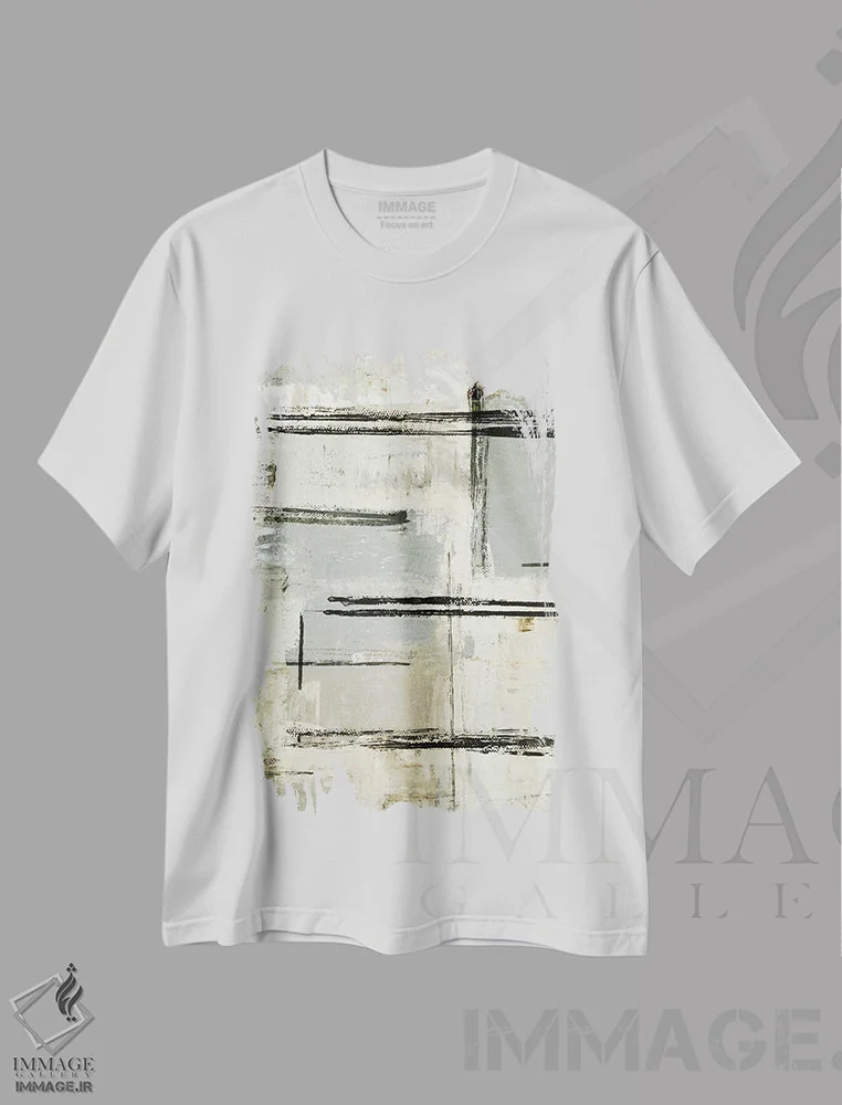 تیشرت سفید طرح دار چنگ زدن اثر کارول لین تایس | immage.ir