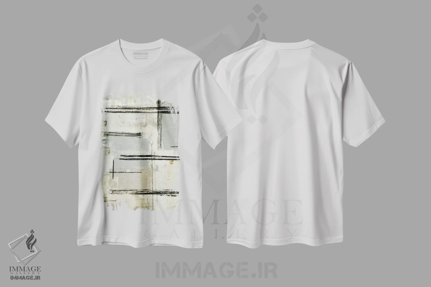 تیشرت سفید طرح دار چنگ زدن اثر کارول لین تایس | immage.ir