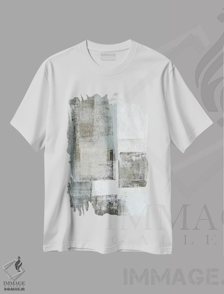 تیشرت سفید طرح دار شدید اثر کارول لین تایس | فروشگاه ایماژ