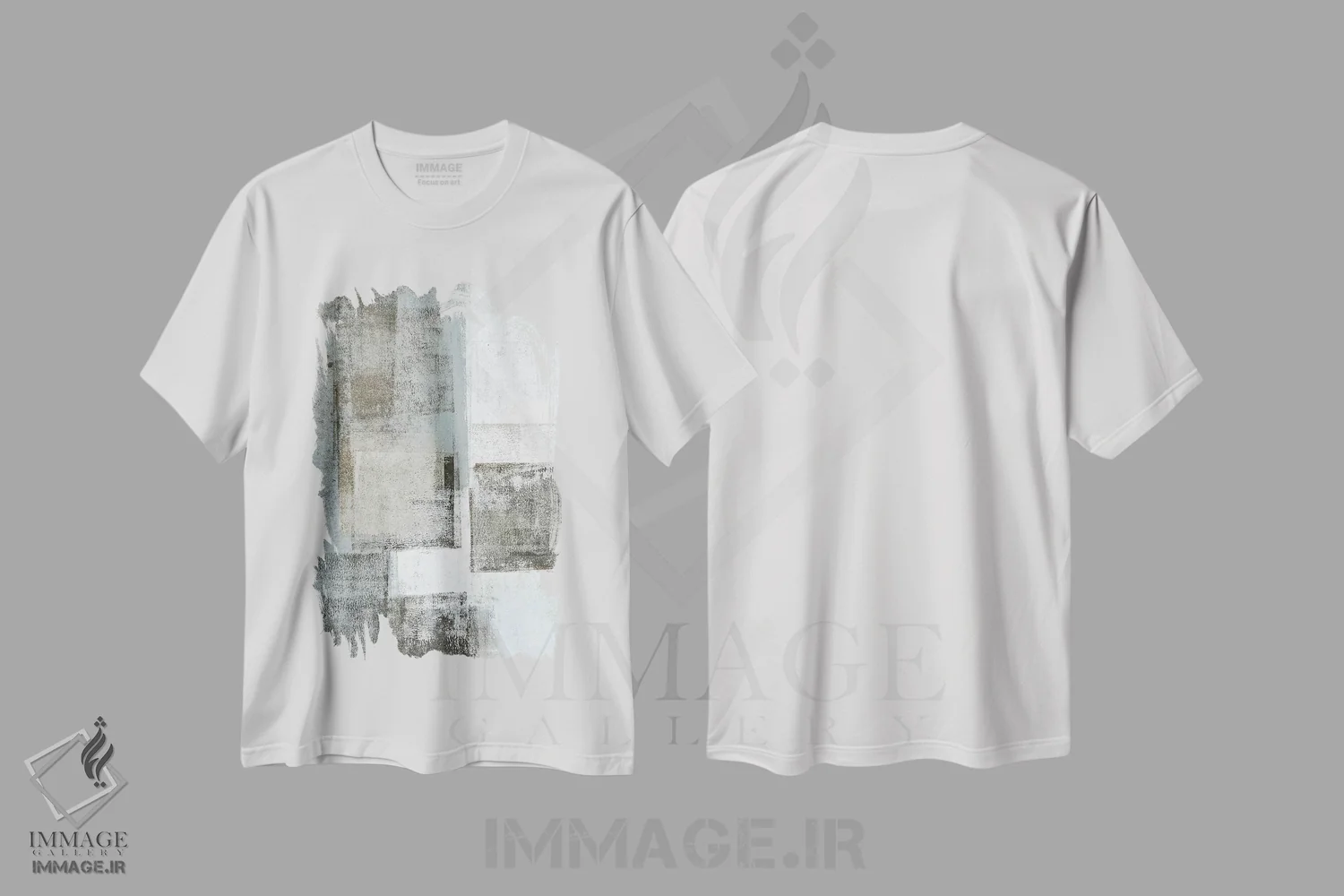 تیشرت سفید طرح دار شدید اثر کارول لین تایس | فروشگاه ایماژ