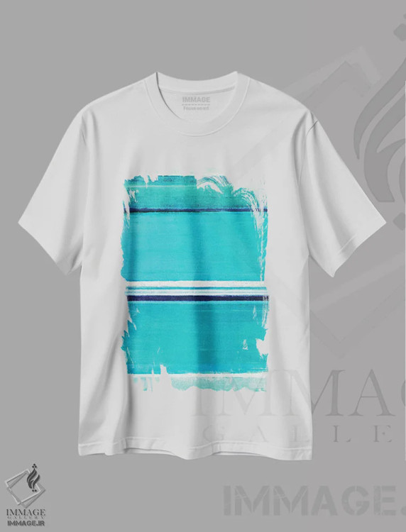 تیشرت سفید طرح دار دوامش بده، آبستره اثر کارول لین تایس | فروشگاه ایماژ