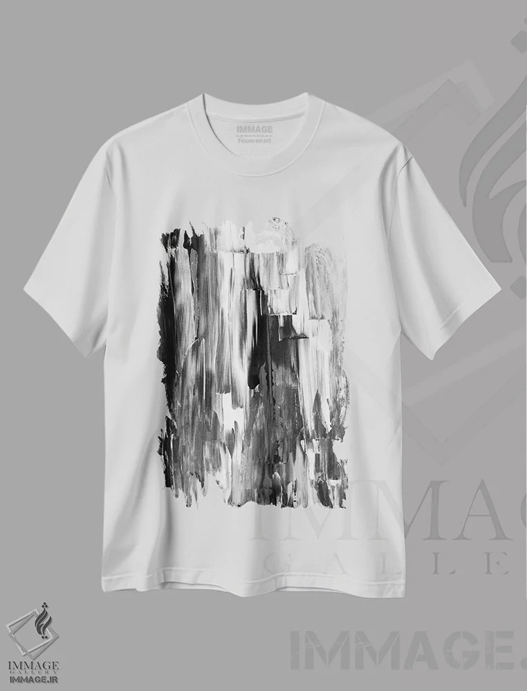 تیشرت سفید طرح دار ذوب شده اثر کارول لین تایس | immage.ir