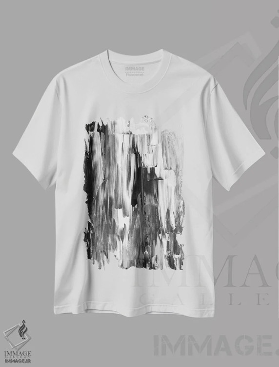 تیشرت سفید طرح دار ذوب شده اثر کارول لین تایس | immage.ir