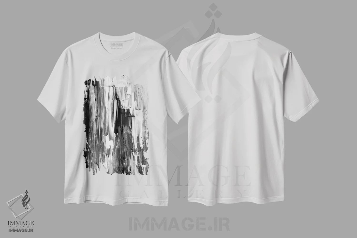 تیشرت سفید طرح دار ذوب شده اثر کارول لین تایس | immage.ir