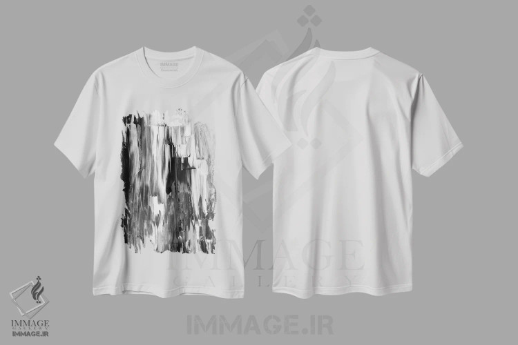 تیشرت سفید طرح دار ذوب شده اثر کارول لین تایس | immage.ir