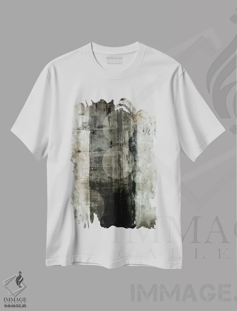 تیشرت سفید طرح دار حرکت اثر کارول لین تایس | immage.ir