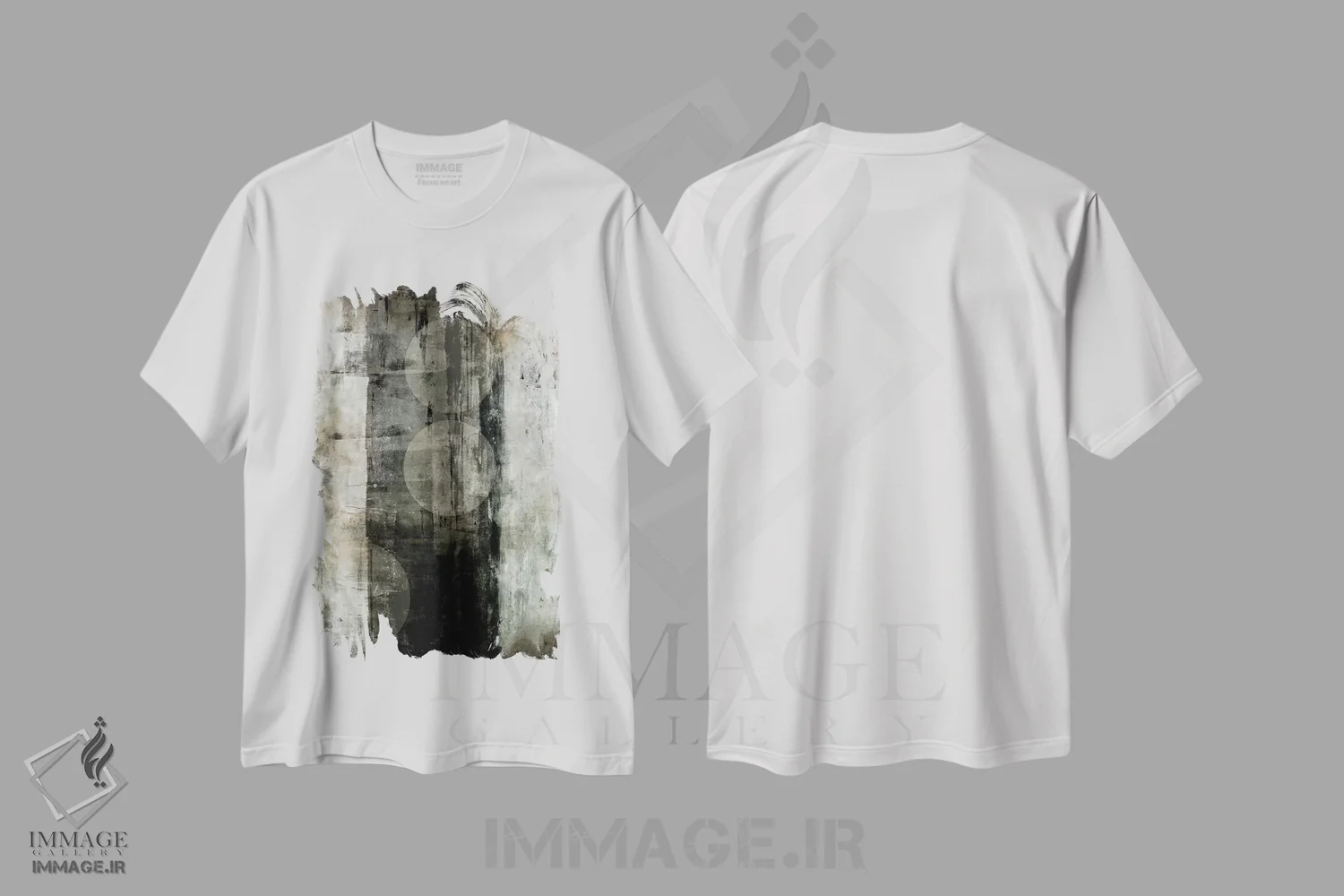 تیشرت سفید طرح دار حرکت اثر کارول لین تایس | immage.ir