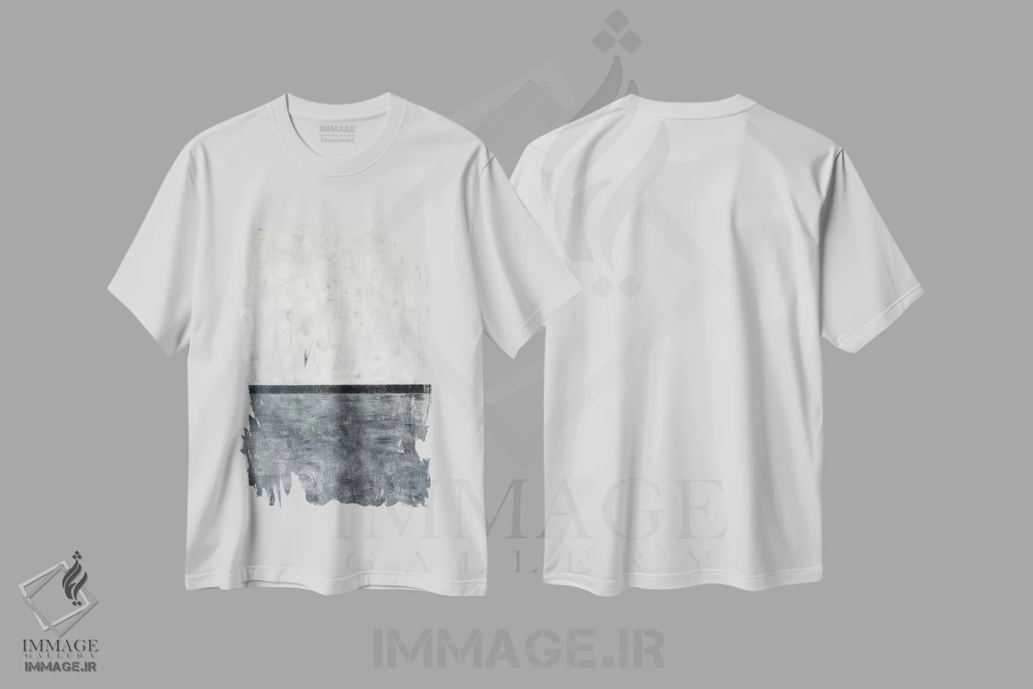 تیشرت سفید طرح دار غرق شدن اثر کارول لین تایس | فروشگاه ایماژ