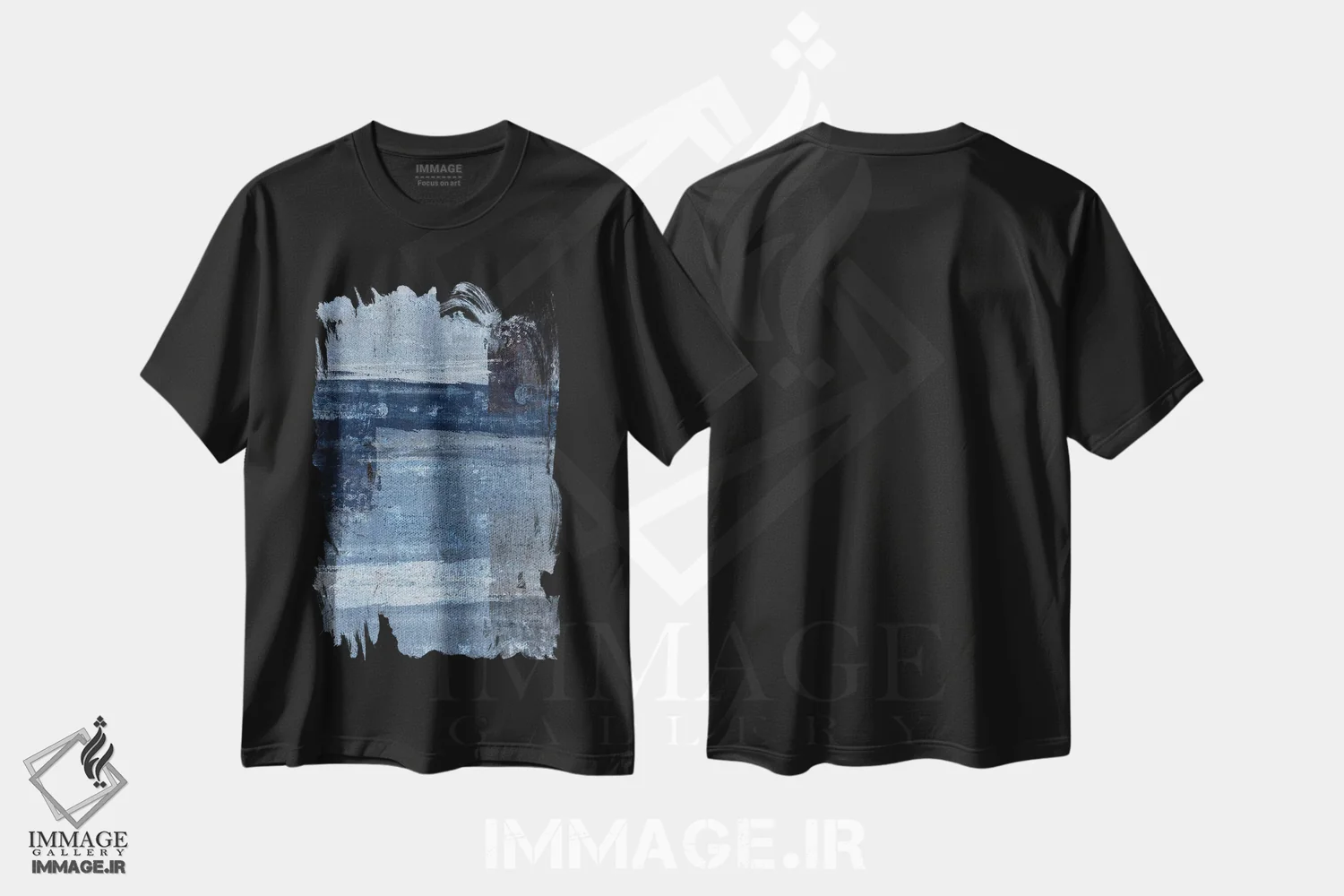 تیشرت مشکی طرح دار جفت عالی اثر کارول لین تایس | فروشگاه ایماژ