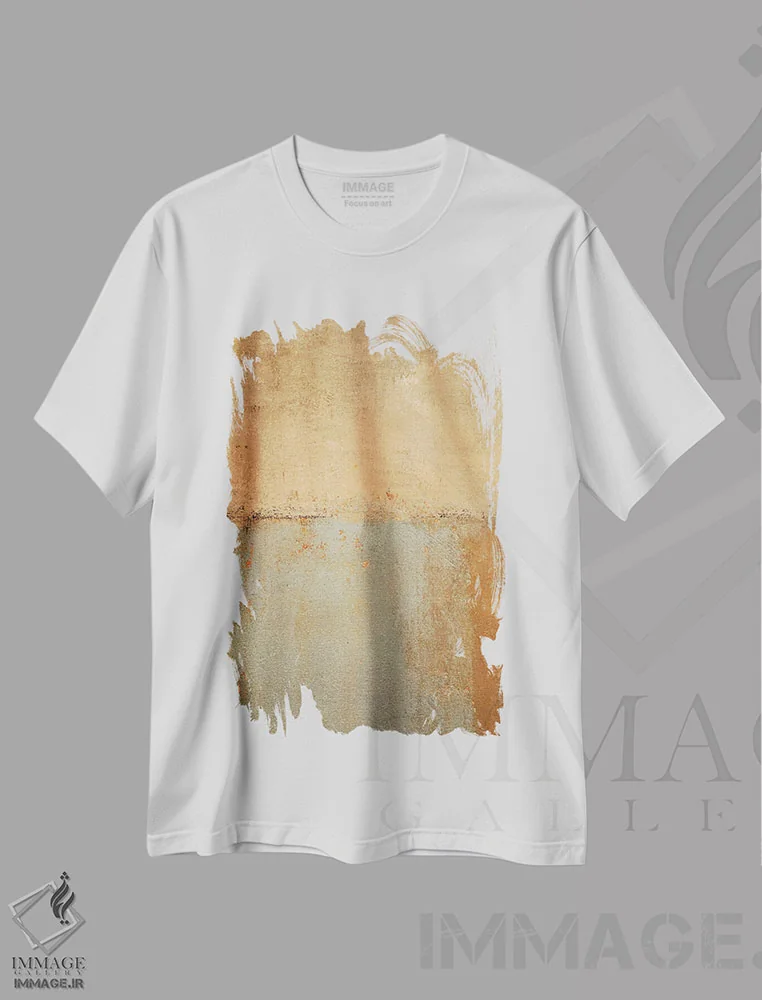تیشرت سفید طرح دار کنار گذاشتن اثر کارول لین تایس | فروشگاه ایماژ