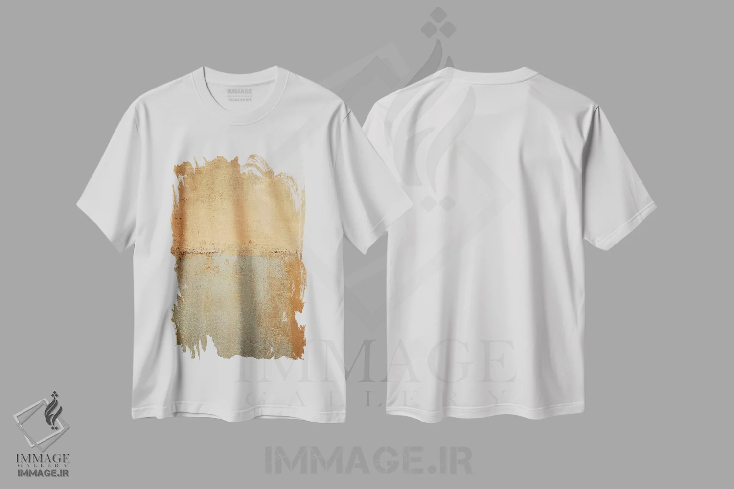 تیشرت سفید طرح دار کنار گذاشتن اثر کارول لین تایس | فروشگاه ایماژ