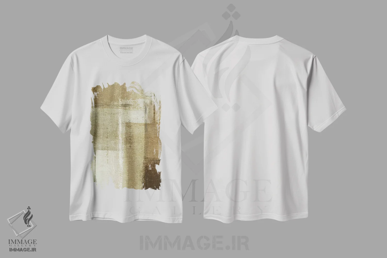 تیشرت سفید طرح دار کج اثر کارول لین تایس | immage.ir