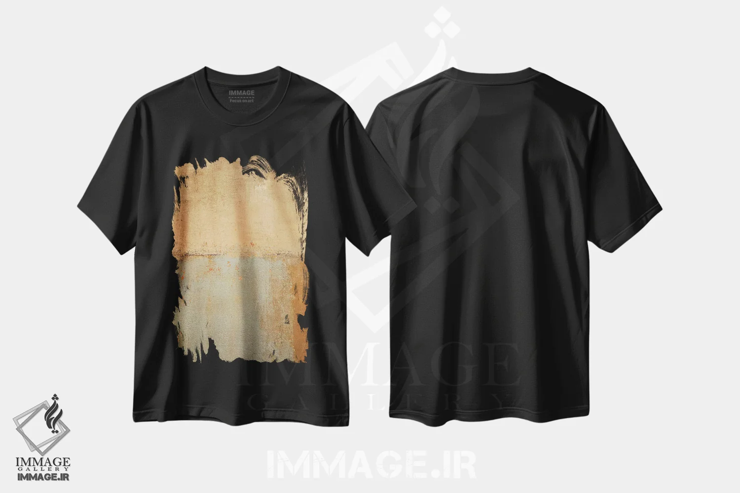 تیشرت مشکی طرح دار کنار گذاشتن اثر کارول لین تایس | immage.ir