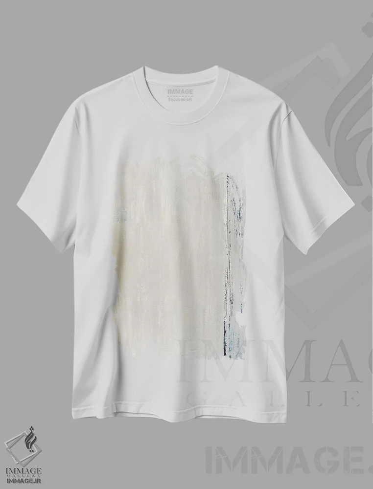 تیشرت سفید طرح دار بیان اثر کارول لین تایس | immage.ir