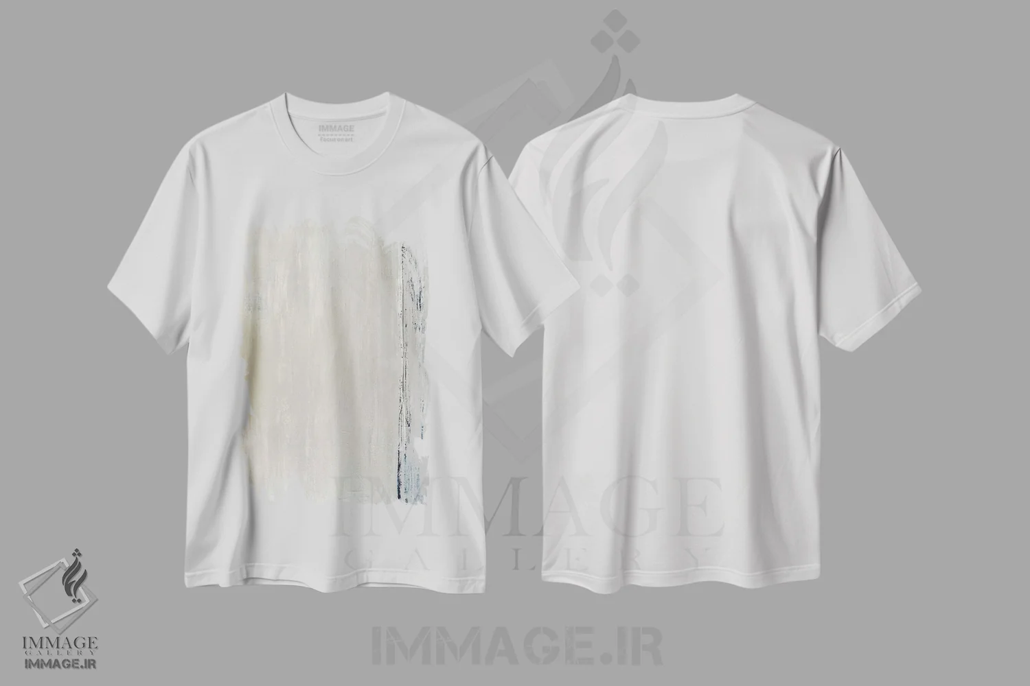 تیشرت سفید طرح دار بیان اثر کارول لین تایس | immage.ir