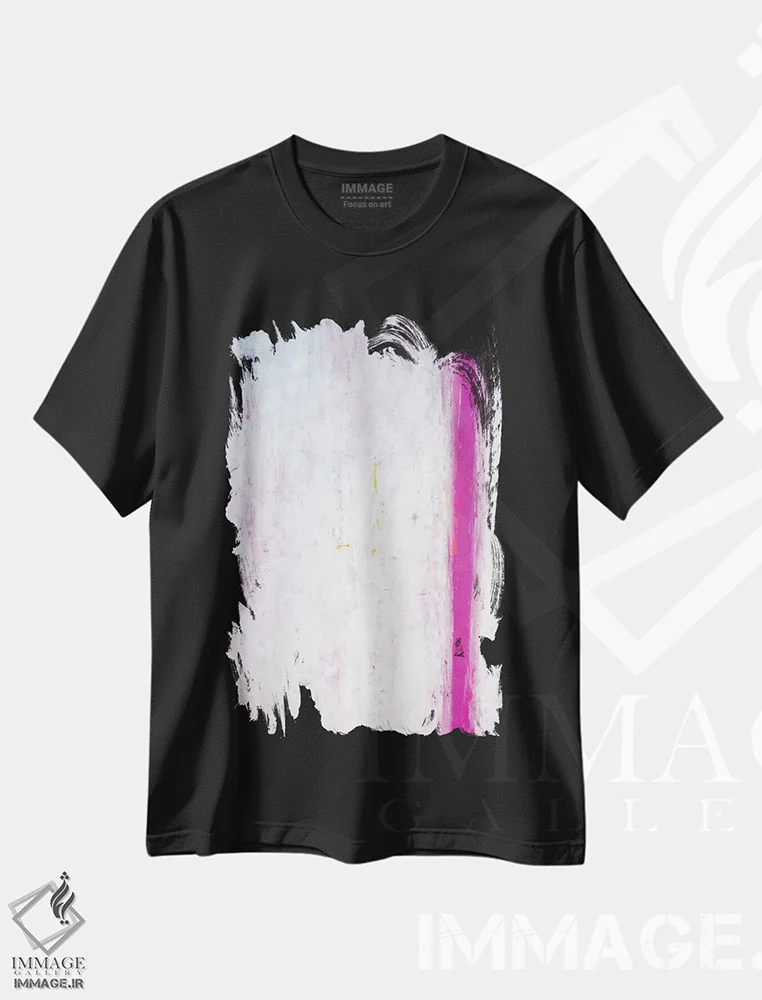 تیشرت مشکی طرح دار حمایت اثر کارول لین تایس | immage.ir