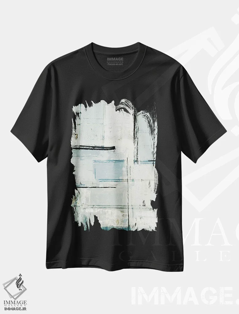 تیشرت مشکی طرح دار درگیر شدن اثر کارول لین تایس | فروشگاه ایماژ