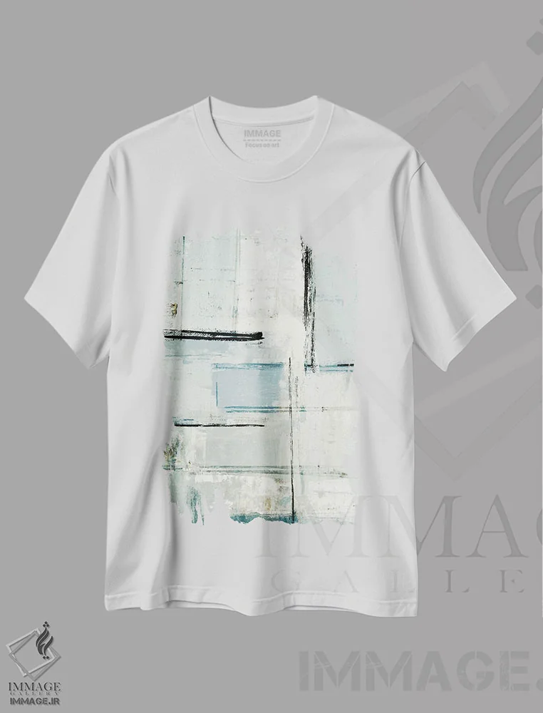 تیشرت سفید طرح دار درگیر شدن اثر کارول لین تایس | immage.ir