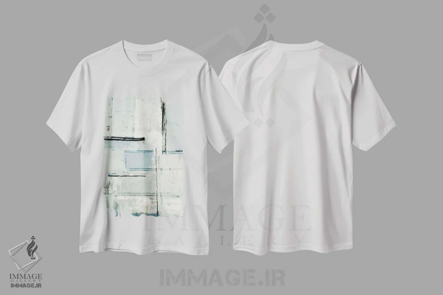 تیشرت سفید طرح دار درگیر شدن اثر کارول لین تایس | immage.ir