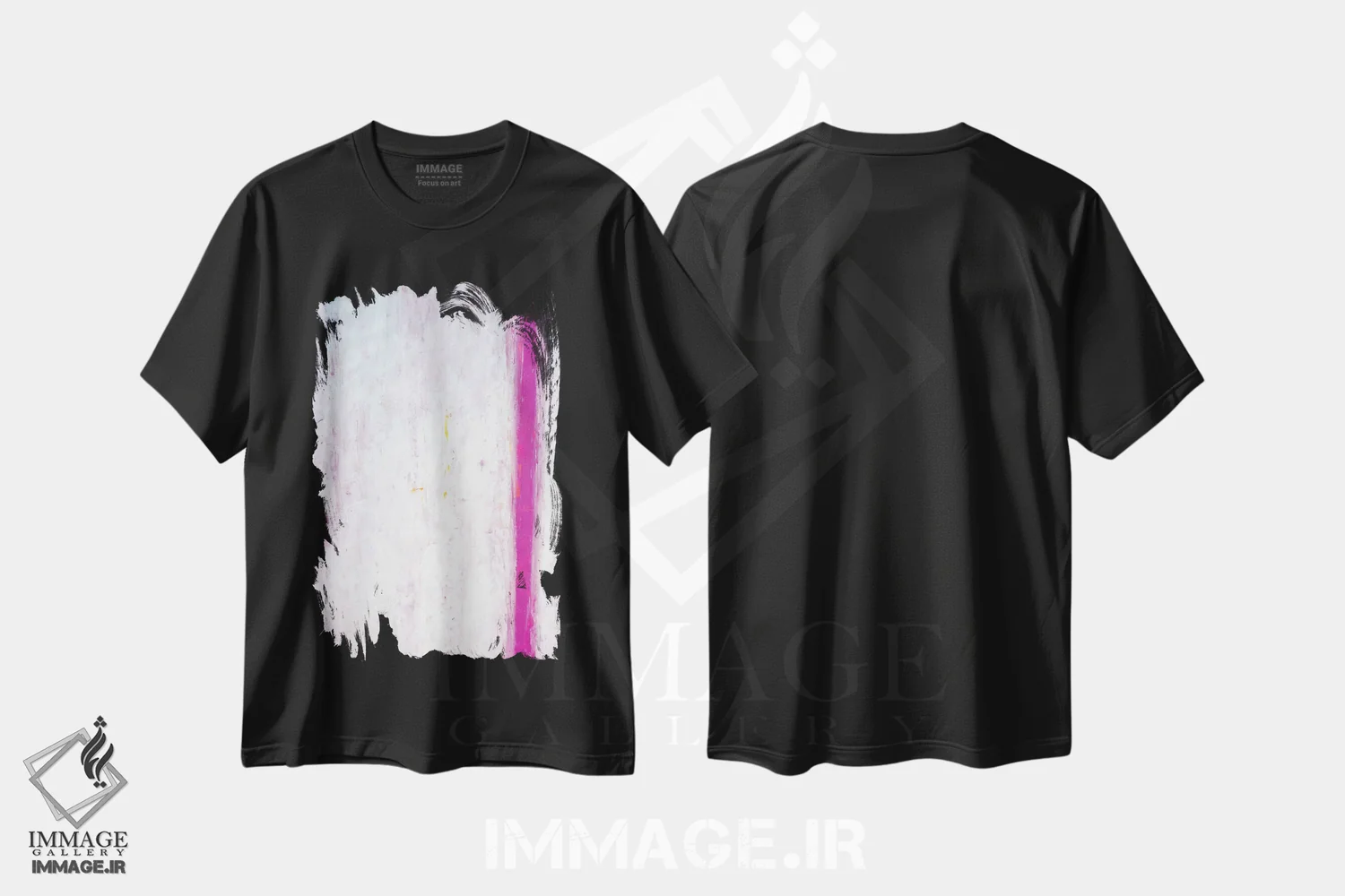 تیشرت مشکی طرح دار حمایت اثر کارول لین تایس | immage.ir