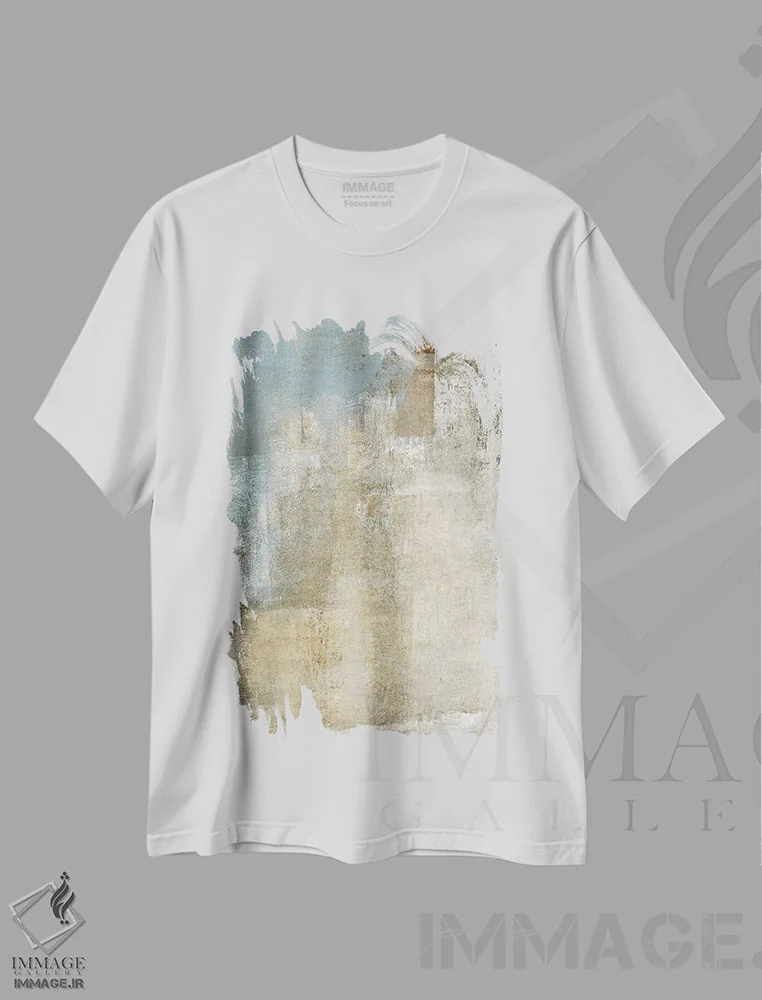 تیشرت سفید طرح دار زمین اثر کارول لین تایس | فروشگاه ایماژ