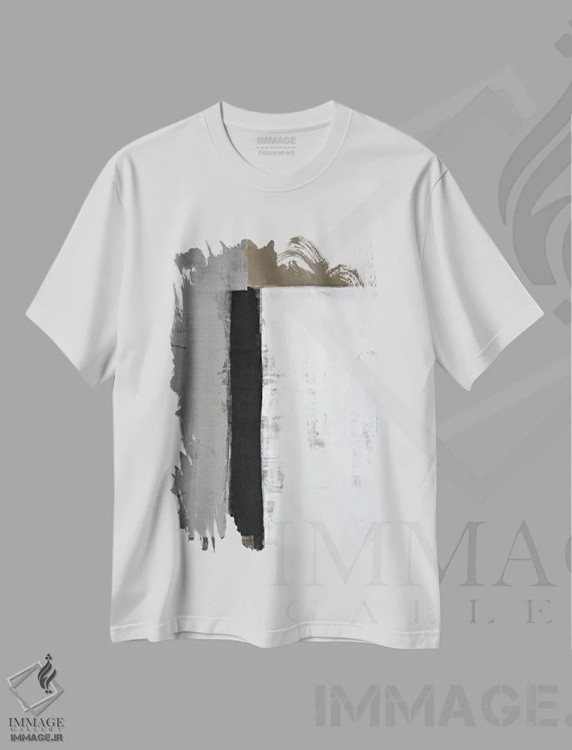 تیشرت سفید طرح دار "همینجاست" اثر کارول لین تایس | فروشگاه ایماژ