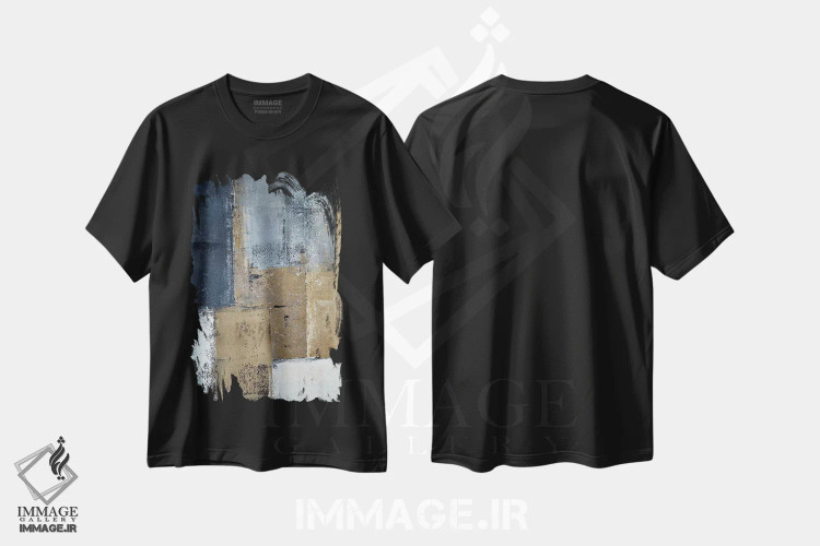 تیشرت مشکی طرح دار "دوراندیش" اثر کارول لین تایس | فروشگاه ایماژ