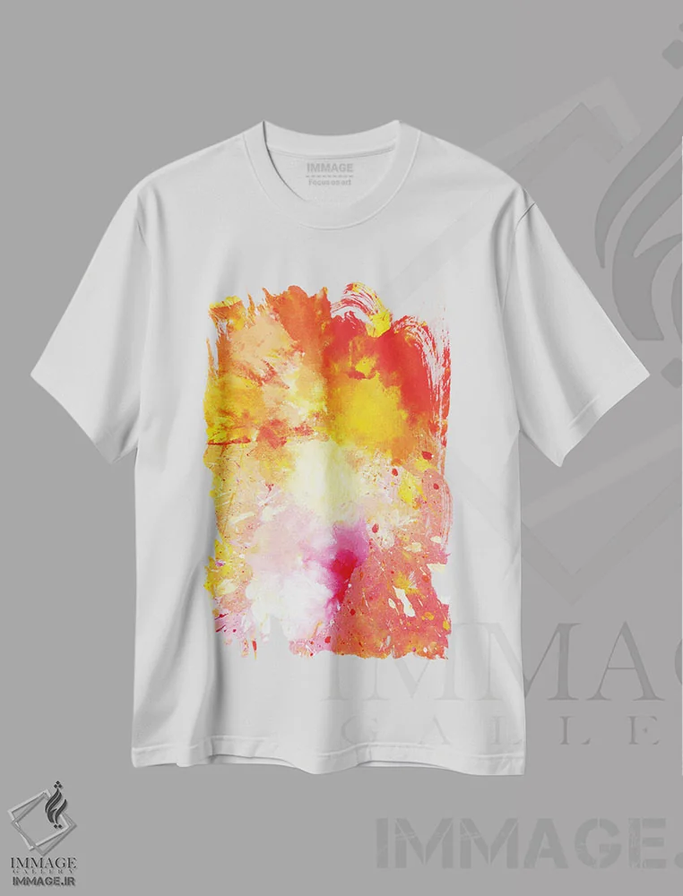 تیشرت سفید طرح دار "پاشیدن" اثر کارول لین تایس | immage.ir