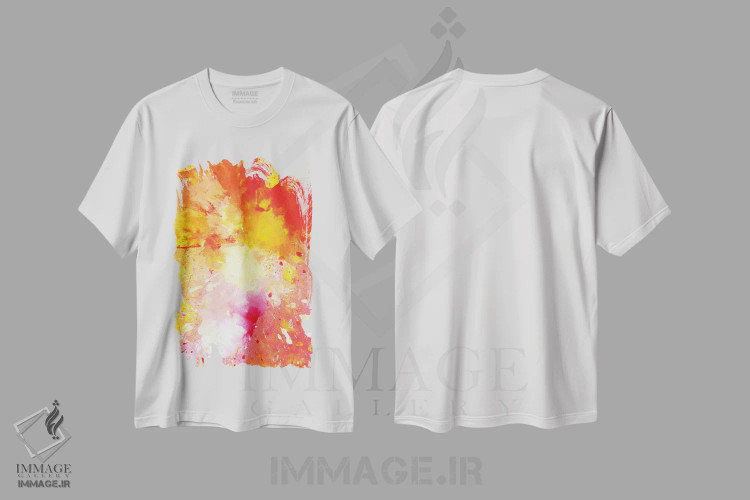 تیشرت سفید طرح دار "پاشیدن" اثر کارول لین تایس | immage.ir