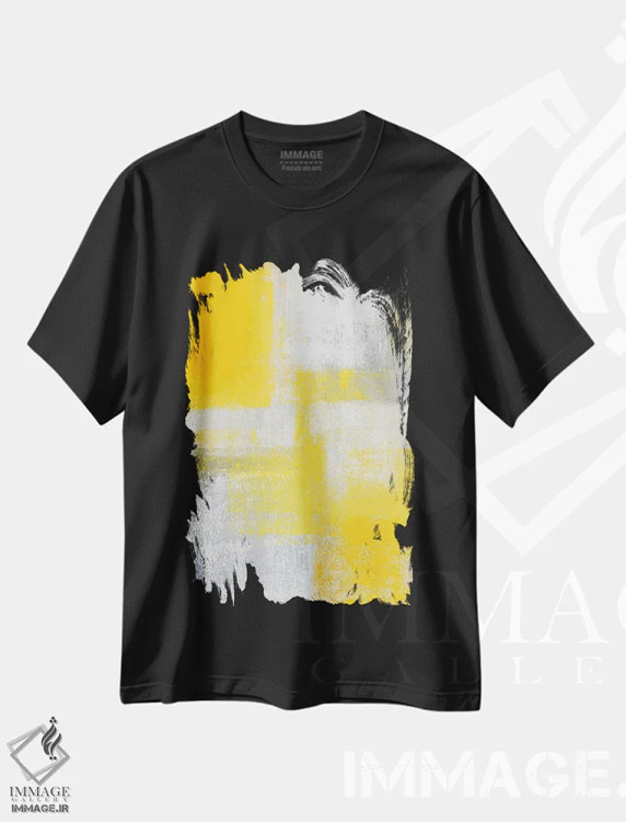 تیشرت مشکی طرح دار "صخره" اثر کارول لین تایس | فروشگاه ایماژ