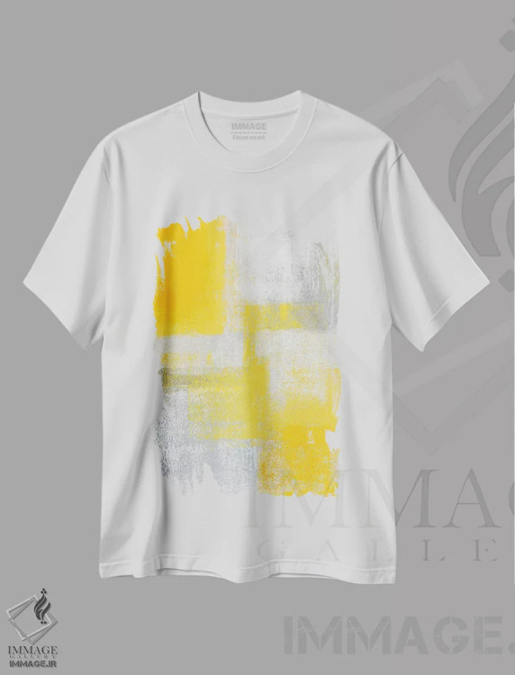 تیشرت سفید طرح دار "صخره" اثر کارول لین تایس | immage.ir