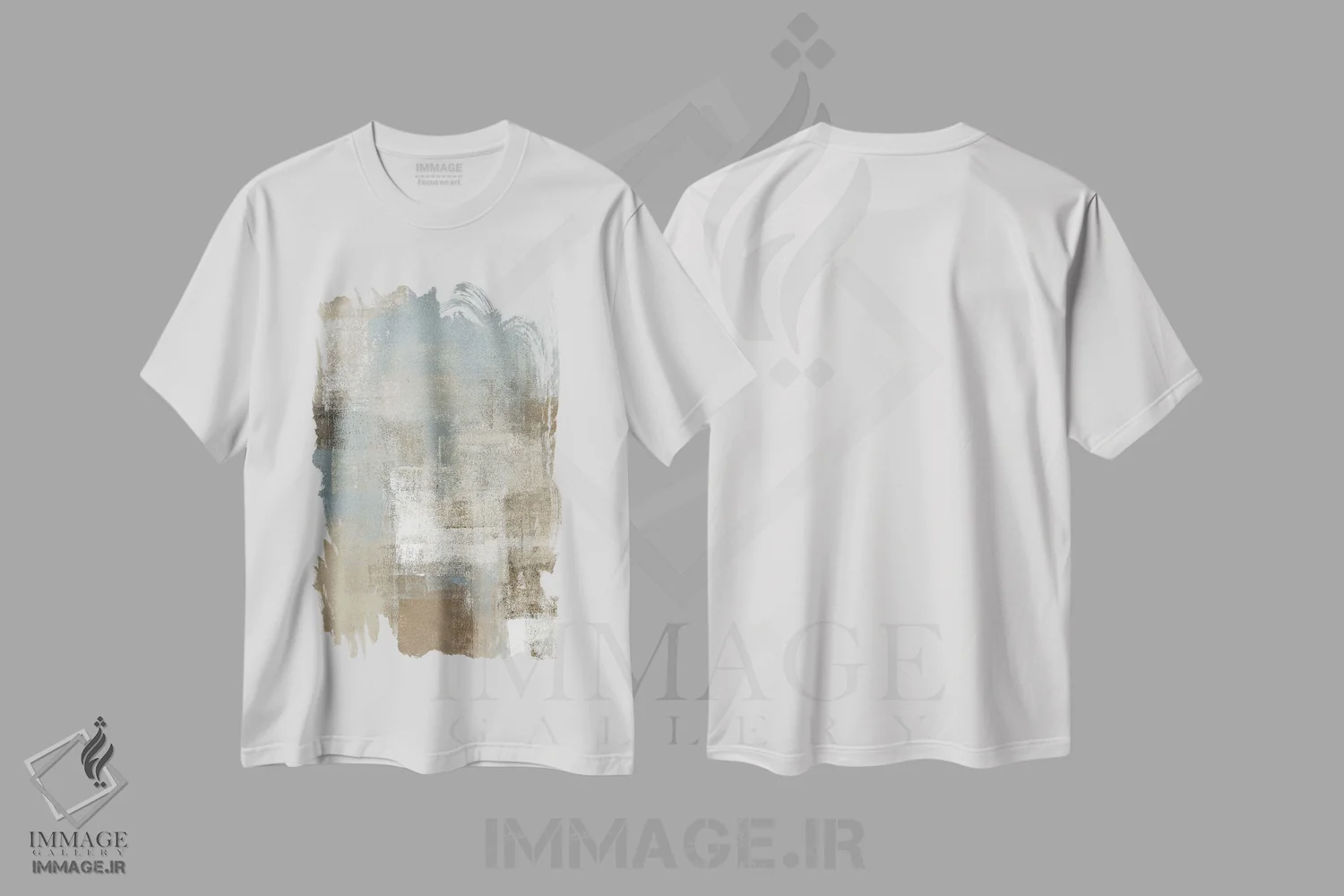 تیشرت سفید طرح دار "طوفان" اثر کارول لین تایس | immage.ir