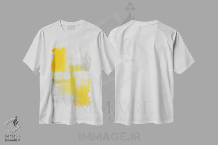 تیشرت سفید طرح دار "صخره" اثر کارول لین تایس | immage.ir