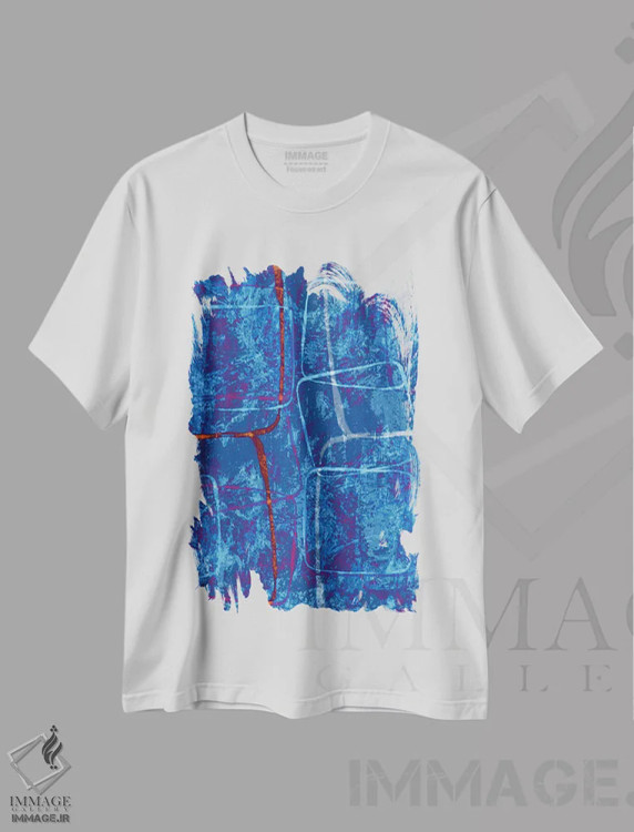 تیشرت سفید طرح دار "فشرده" اثر کارول لین تایس | فروشگاه ایماژ