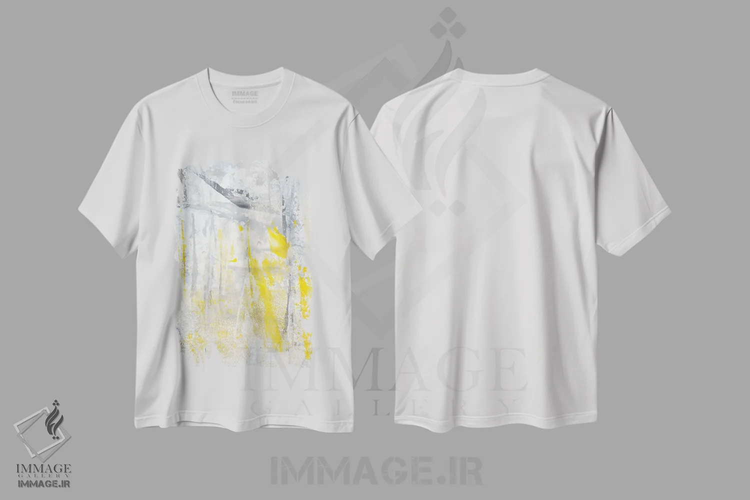 تیشرت سفید طرح دار "انتزاع" اثر کارول لین تایس | immage.ir
