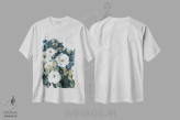 تیشرت سفید طرح دار "باغ زیر نور ماه دو"، تزئینی اثر کارول رابینسون | immage.ir