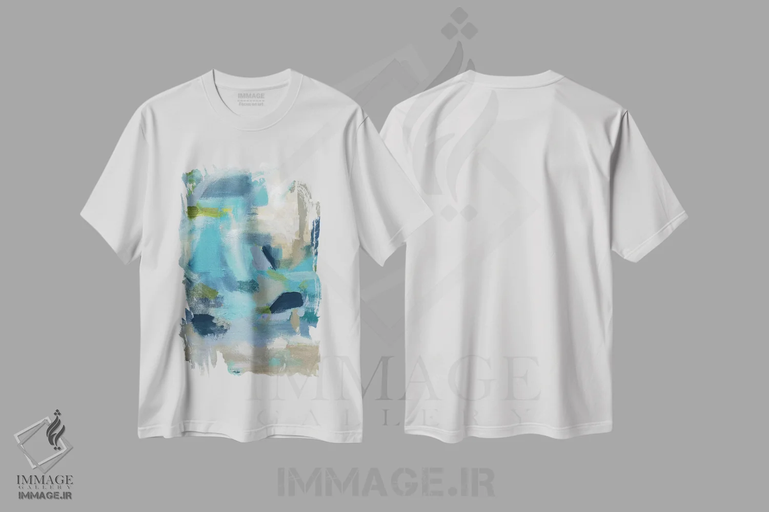 تیشرت سفید طرح دار "دور زدن حاشیهٔ ساحل" اثر کارول رابینسون | immage.ir