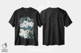 تیشرت مشکی طرح دار "باغ زیر نور ماه سه"، تزئینی اثر کارول رابینسون | immage.ir
