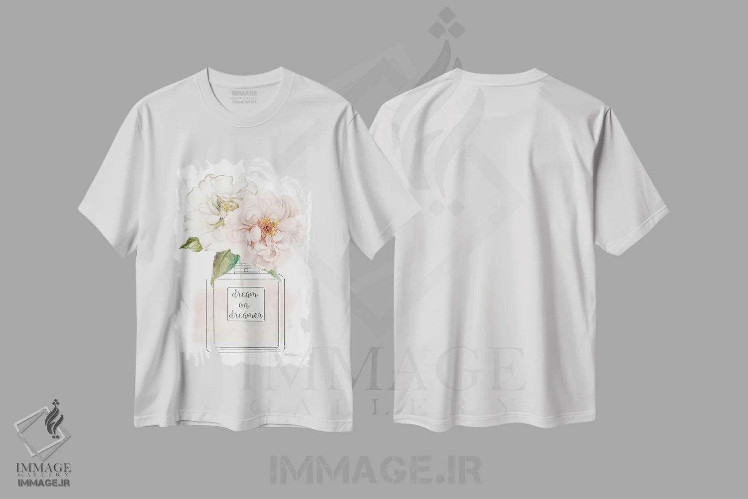 تیشرت سفید طرح دار "عطر گل یک"، مدیوم اثر کارول رابینسون | فروشگاه ایماژ